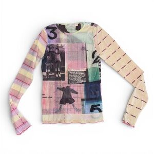 Rare Cop Copine School Mesh Top Y2K